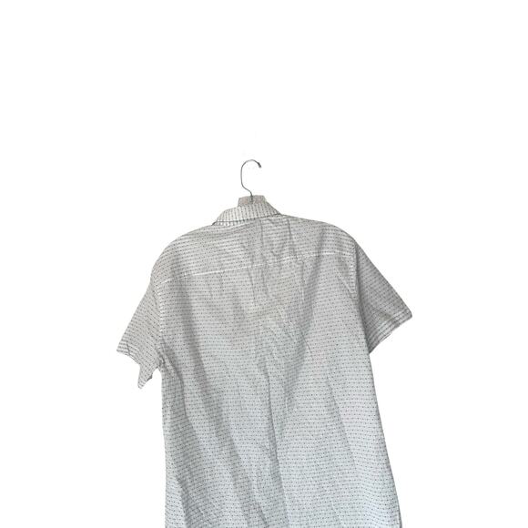 Armani Exchange Men's Button Up Shirt Black White Polka Dot Short Sleeve Small - Picture 8 of 12